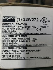DAYTON 32W272 Push Button Control Station,2NO/1NC,22mm picture