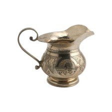 Antique 1885 Russian 84 Silver Creamer Moscow Ivan Lebedkin Viktor Savinkov Jug picture