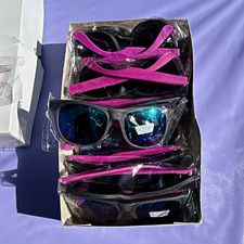 Lot of 12 Vintage 80s Pink and Black Sunglasses with Polarized Lenses picture