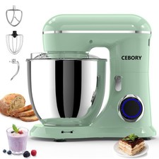 Electric Stand Mixer 6.5QT 660W 10-Speed Dough Hook Beater Whisk Agave Green picture