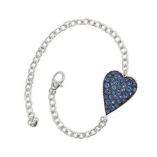 BRIGHTON Glisten BLUE Heart Bracelet Style JF8131   $72  New with tag picture