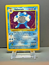 Poliwrath 13/102 1999 Pokemon Base Set Unlimited Holo Rare WOTC Vintage LP picture