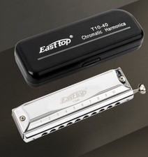 EASTTOP T10-40 Chromatic Harmonica Key of C 10hole 40Tone Mouth Organ Harmonica picture