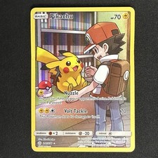 PIKACHU Cosmic Eclipse Secret Rare Full Art Pokemon Card 241/236 HP Heavy Played picture