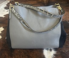 Authentic Vintage COACH Dalton 31 Python SnakeskinGrey Leather & Suede Bag 👜 picture