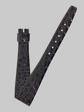 Universal Geneve 16mm x 10mm Vintage Black Crocodile Strap picture