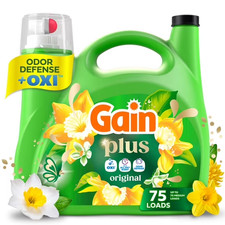 Gain Plus Laundry Detergent Liquid, Now with Odor Defense + OXI, 99 fl oz picture