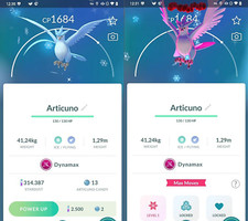 Shiny Dynamax Articuno P T C Read Description picture