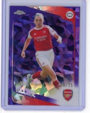 2025-26 TOPPS CHROME UEFA WOMEN'S UWCL SAPPHIRE PURPLE KATIE MCCABE 20/75 picture