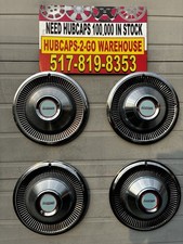 Airstream 15” Set 4 Hubcaps Full Wheel covers Used 1955-1982 Stainless Blue/red picture