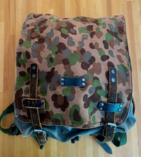 Vtg 1950s AUSTRIAN ARMY  'PEA CAMO' RUCK SACK - 'GES GESH' - RARE & V Good Cond. picture