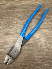 Channellock 909 9.5in Wire Crimping Cutting Tool Blue Handles Made USA Used picture