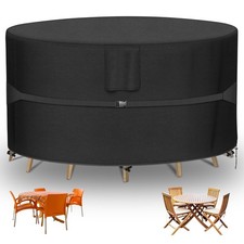 RICHIE Round Patio Furniture Covers - 600D Heavy Duty Waterproof Outdoor Tabl... picture