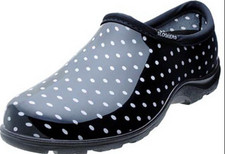 Sloggers 5113BP08 Rain and Garden ShoeWo's Size 8, Black/White Polka Dot Print picture