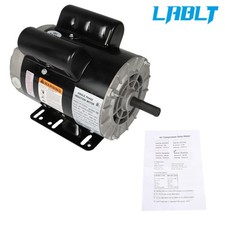 LABLT 3HP SPL Air Compressor Electric Motor 3450RPM 56Frame 1Phase 115/230v 5/8