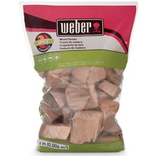 Weber Apple Wood Chunks for Grilling and Smoking - 4 lb Premium Cooking Fuel picture