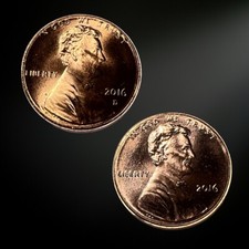 2016 P D Lincoln Shield Cent BU 2 Coin Set Brilliant Uncirculated picture