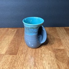 Clay In Motion Coffee Mug Hand Warming Pottery Art Handmade Signed Neher 2022 picture