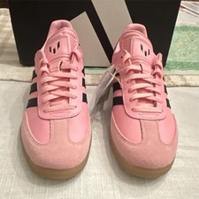 adidas Samba Messi Inter Miami CF Low Top Lace-Up Sneakers Pink/Black Gum picture