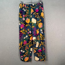 Princess Highway Floral Patterned Linen-Blend Pants Size 8 Elastic Waist Relaxed picture