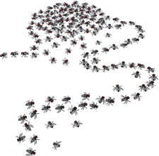60 Pcs Plastic Fake Flies Mini Realistic Halloween Fly Pranks Toys picture