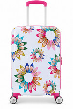 SJP Sarah Jessica Parker Floral Hardside Carry-On Spinner Luggage White Pink picture