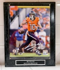 Bo Nix Autographed 8x10 Photo with Plaque — Denver Broncos | Beckett BAS COA picture