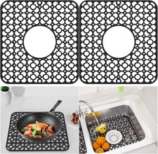 TOOVEM 2PCS 11.5 x12.25In Kitchen Sink Mats Sink Protectors for Kitchen Sink picture