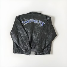 Minnesota Timberwolves Vintage Wilson’s Leather Jacket Size XL NBA picture