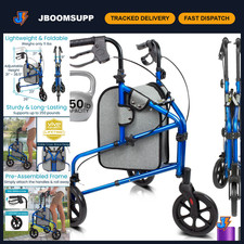 Foldable 3 Wheel Walker for Seniors - Lightweight Narrow Rollator Mobility Aid picture