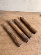 Four Antique Hand Carved Wooden Barn Pegs Patina ￼#1 picture