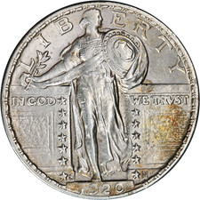 1920-S Standing Liberty Quarter Nice AU/BU Nice Eye Appeal Nice Strike picture