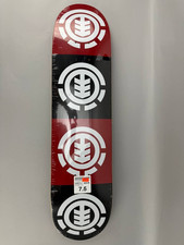 Element Quadrant Skate Deck White Black Red 7.5x30.9 Skateboard Deck  picture