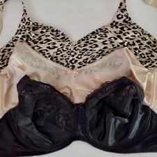 Vintage Bra Lot of 3 Playtex Vassarette Lanique Wireless Underwire 42DD 44DD picture