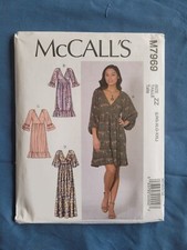 McCall's M7969 Misses L to XXL Pullover Boho Dresses Uncut Pattern New picture