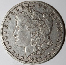 1896-O MORGAN SILVER DOLLAR  VF [[[w538 picture
