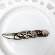 Vintage Imperial Fishing Pocket Knife/Scaler, Bone Handle 3.5” Blade picture