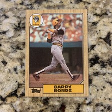 Barry Bonds Rookie Card. 1987 Topps #320.  picture