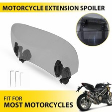 Motorcycle Windshield Wind Screen Deflector Extension Spoiler Clip On Universa H picture