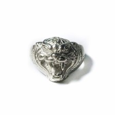 Tiger Ring Talisman LP Pern Wat Bangpra Temple Thai Buddha Amulet size us.10 picture