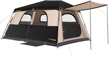 FanttikOutdoor Zeta C1 0Apex Camping Tent, 10Person Instant Cabin Tent Setup in picture