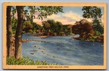C.1940 GREETINGS FROM MALDEN, MA Postcard P31 picture