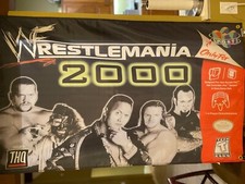 WWF Wrestlemania 2000 Nintendo N64 5ft Flag Banner Poster 1999 64 THQ WWE Rock picture