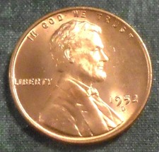 1952 D Wheat Cent BU FuLL RED BRILLIANT UNCIRCULATED Denver MANY BU DATES STORE picture