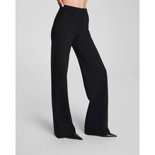 SPANX Supersmooth PerfectFit Ponte Wide Leg Pant Black High Rise 32.5 Inseam M picture