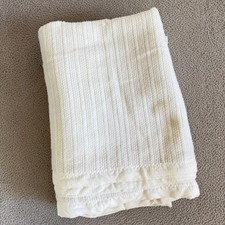 VTG Chatham Acrylic Waffle Weave Blanket Satin Trim Queen Oversize Small King picture