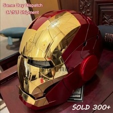 Iron Man Gold Mask Cosplay AUTOKING MK5 1:1 Helmet Wearable Voice-control US picture