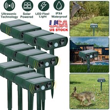 2/4/8PACK Animal Repeller Ultrasonic Solar Power Outdoor Control Pest Cat Mice picture