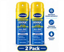 2 PK Dr. Scholl’s Odor-X Ultra 4.7oz Powder Spray | Foot & Shoe Odor Protection picture