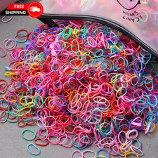 2000Pcs Toddler Hair Ties Small Elastic Rubber Bands Baby Girls Kids Colorful US picture